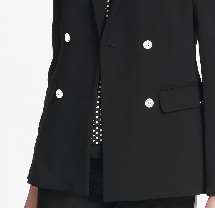 Calvin Klein Women's Scuba Double-Breasted Jacket Black Size 12 sold by Ruumur product image thumbnail 2