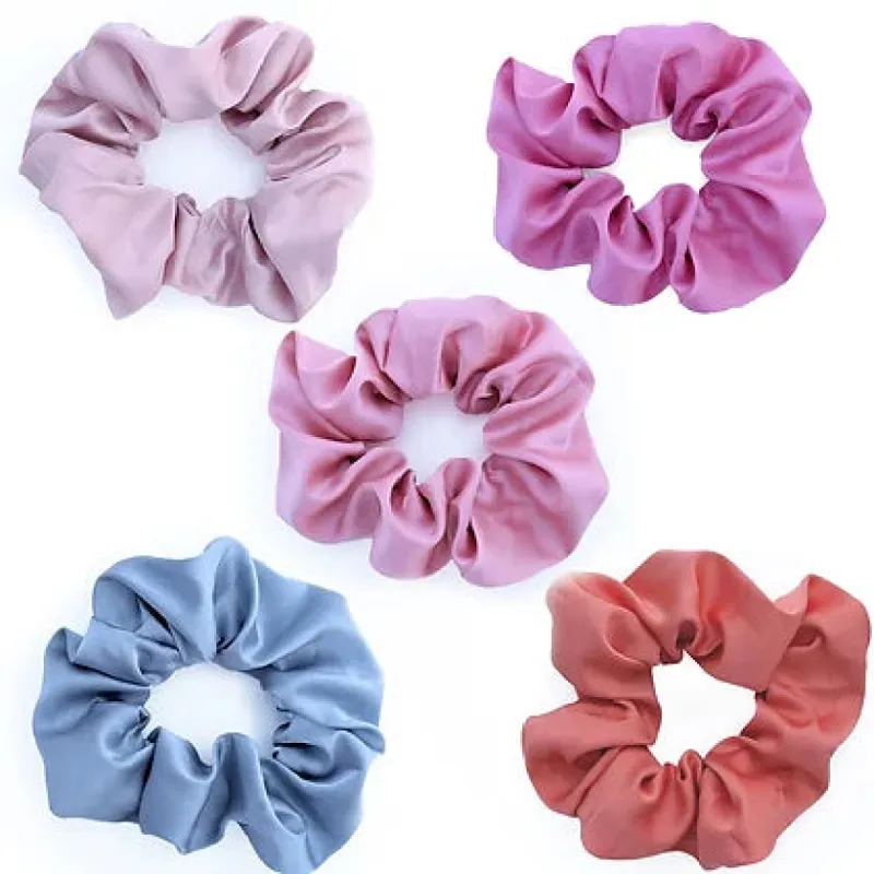Satin Scrunchies, 5 Pack made by Ruumur