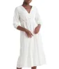 Black Tape Women's Buttoned Eyelet Midi Dress White Size Small sold by Ruumur