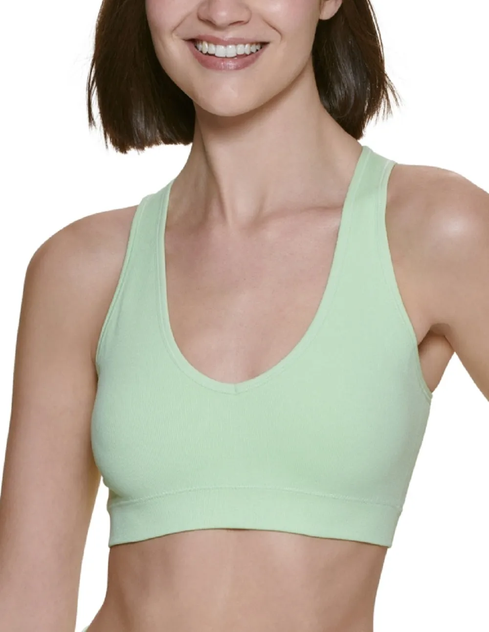 Calvin Klein Women's Ribbed Sports Bra Green Size X-Large sold by Ruumur product image thumbnail 2