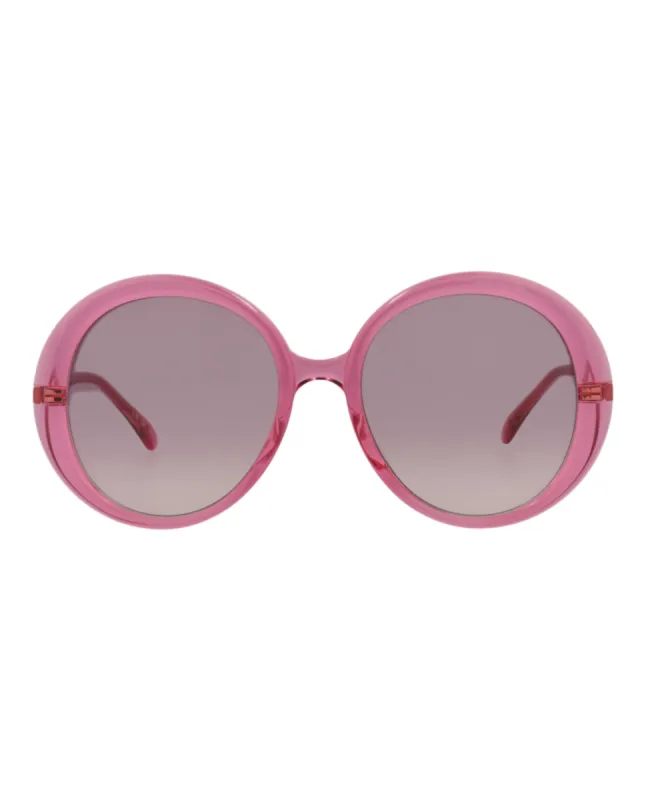 Pomellato Round-Frame Acetate Sunglasses, style # PM0111S-30012007003 sold by Ruumur