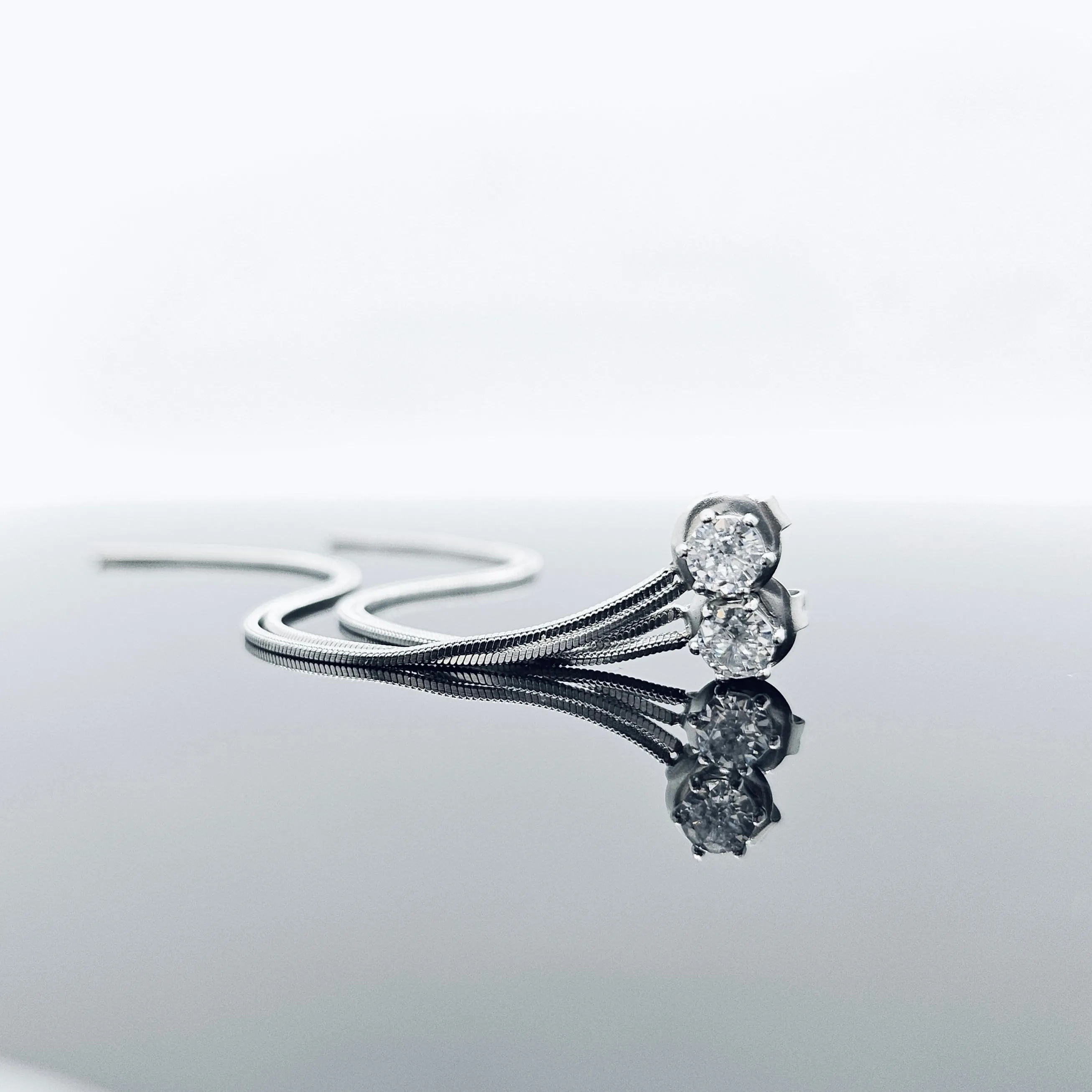 Rhinestone Long Snake Chain Hypoallergenic Earrings sold by Ruumur