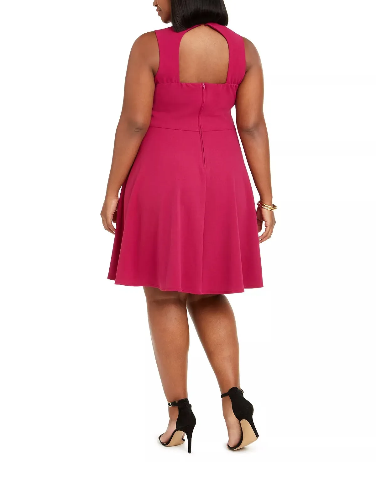 B Darlin Women's Plus Skater Mini Fit & Flare Dress Berry Size 22W sold by Ruumur product image thumbnail 2