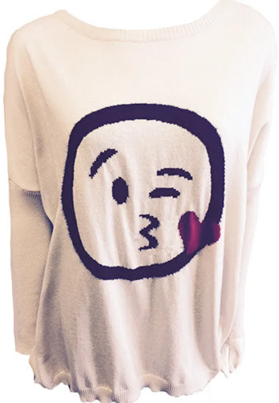 Angel Apparel Kiss in Love Emoji Top sold by Ruumur