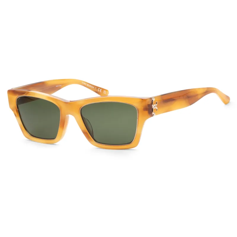 Tory Burch Women's Fashion 53mm Yellow Amber Tortoise Sunglasses sold by Ruumur