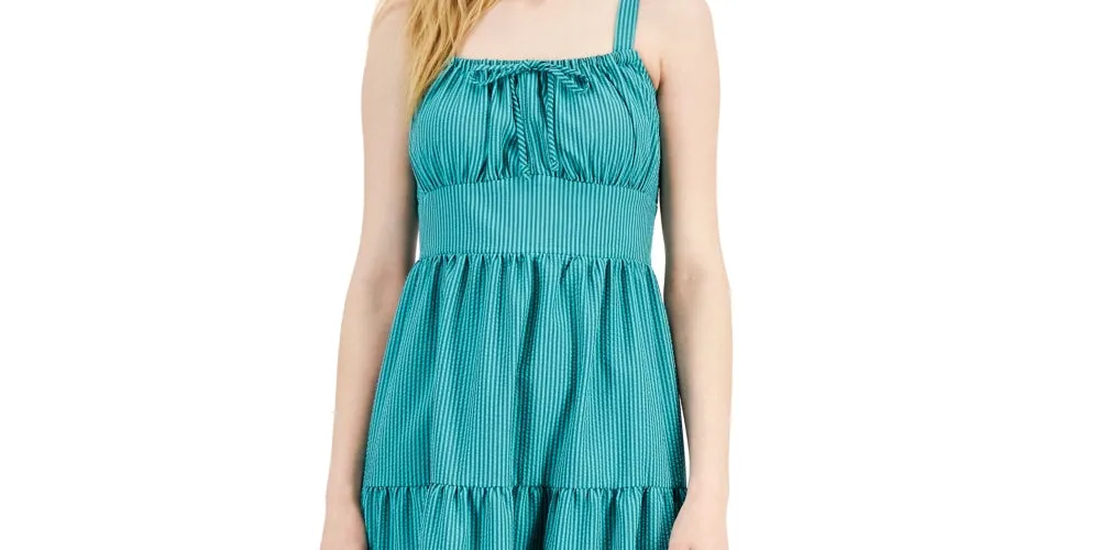 INC International Concepts Women's Smocked Calf Midi Dress Green Size 6 sold by Ruumur product image thumbnail 4