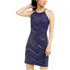 Jump Women's Studded Bodycon Dress Blue Size Medium sold by Ruumur
