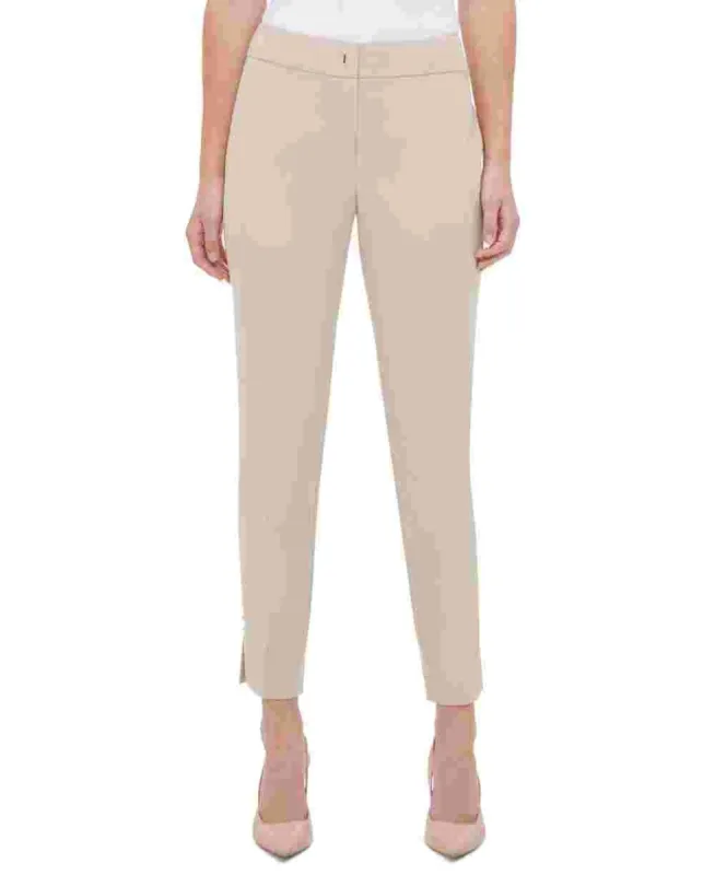 Calvin Klein Women's Zippered Skinny Pants Beige Size 10 made by Ruumur