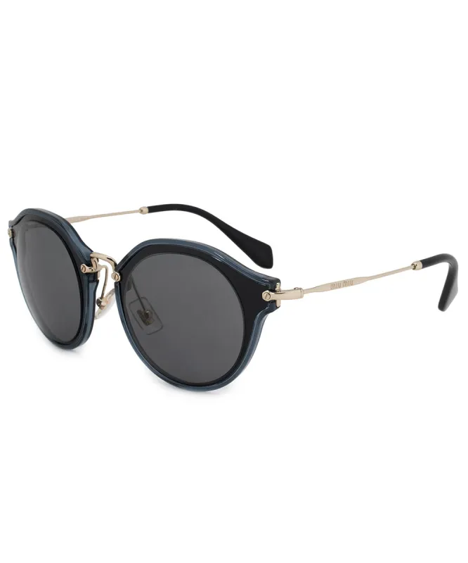 Miu Miu Round Sunglasses SMU51SS 1AB9K1 49 made by Ruumur