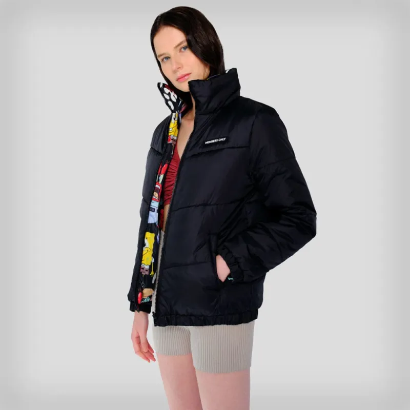 Members Only Women's Spongebob Reversible Cire Puffer Jacket sold by Ruumur