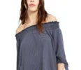 Maison Jules Women's Off The Shoulder Top Navy Size X-Small sold by Ruumur