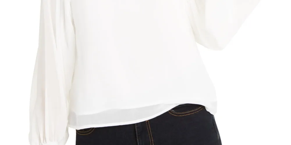 Q & A Women's Volume Sleeve Blouse White Size Medium sold by Ruumur product image thumbnail 3