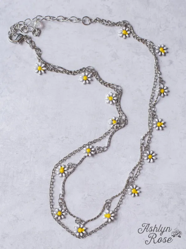 Gilded Blooms: Embrace Spring with the Silver Daisy Pendant Necklace sold by Ruumur