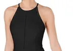 Speechless Women's Crochet Detail Halter Neck Minidress Black Size Large sold by Ruumur