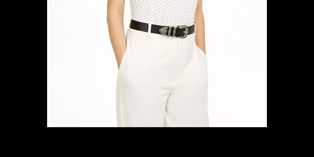 Danielle Bernstein Women's Dot Cropped Tank Top White Size 8 sold by Ruumur product image thumbnail 3
