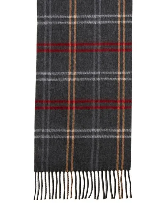 Steve Madden Women's Mid Weight Cozy Plaid Muffler Scarf Gray Size Regular sold by Ruumur