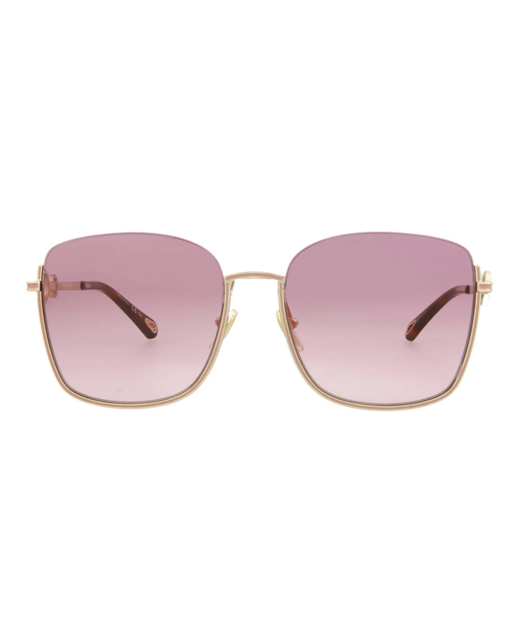 Chloe Square-Frame Metal Sunglasses, style # CH0070SK-30011505004 sold by Ruumur