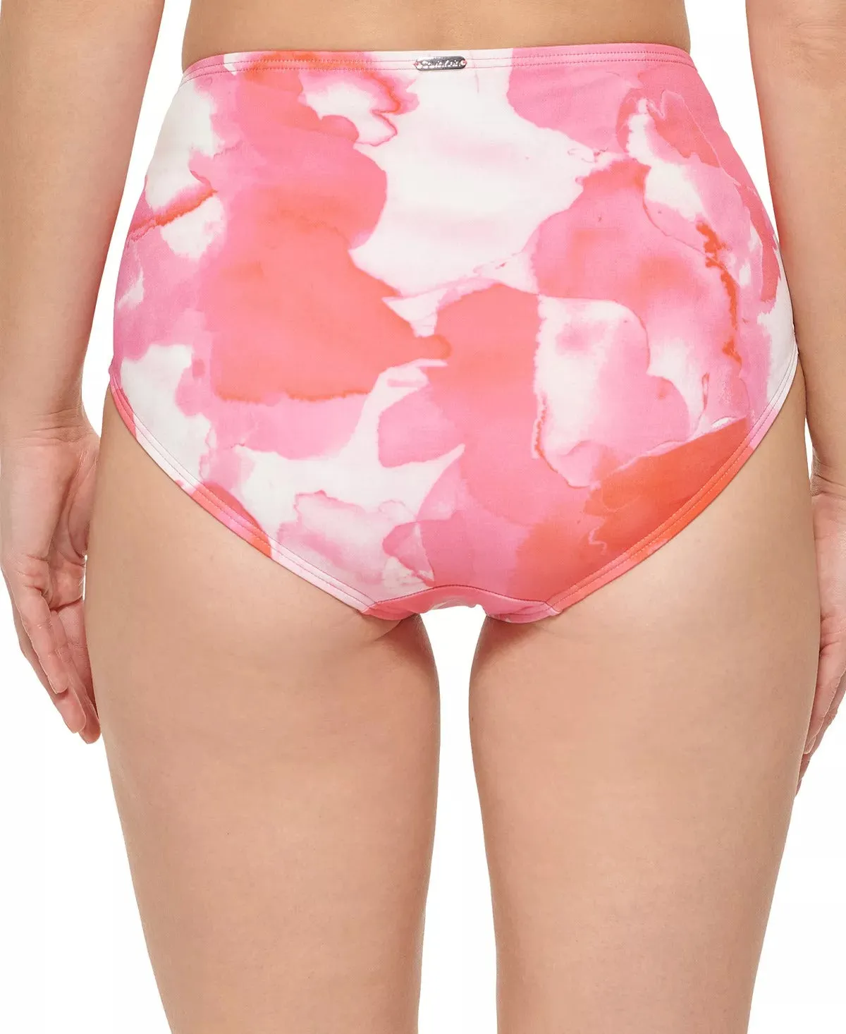 Calvin Klein Women's Pleated High Waist Bikini Bottoms Swimsuit Pink sold by Ruumur product image thumbnail 3