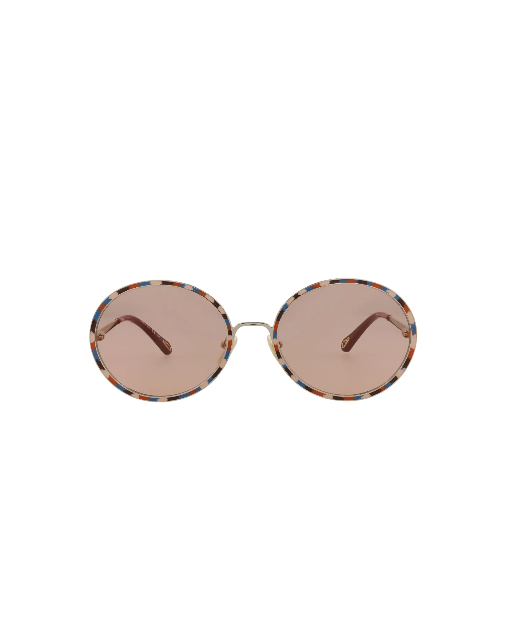 Chloe Round-Frame Metal Sunglasses, Style # CH0100S-30012459002 sold by Ruumur