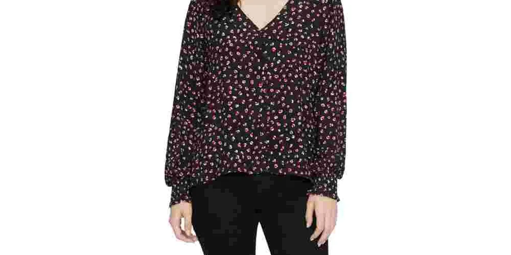 Sanctuary Women's Noelle Smocked Sleeve Blouse Party Pop Black Size Large sold by Ruumur product image thumbnail 2