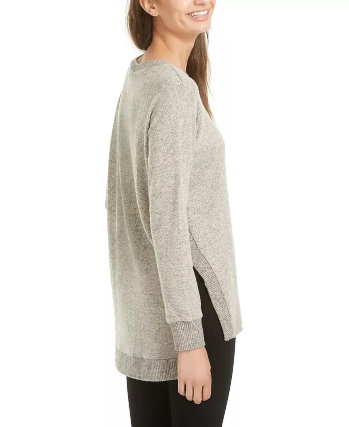 BCX Juniors' Shine Women's Tunic Sweater With Necklace White Size X-Large sold by Ruumur product image thumbnail 2