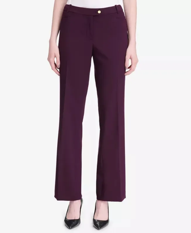 Calvin Klein Women's Modern Fit Trousers Purple Size 0 sold by Ruumur