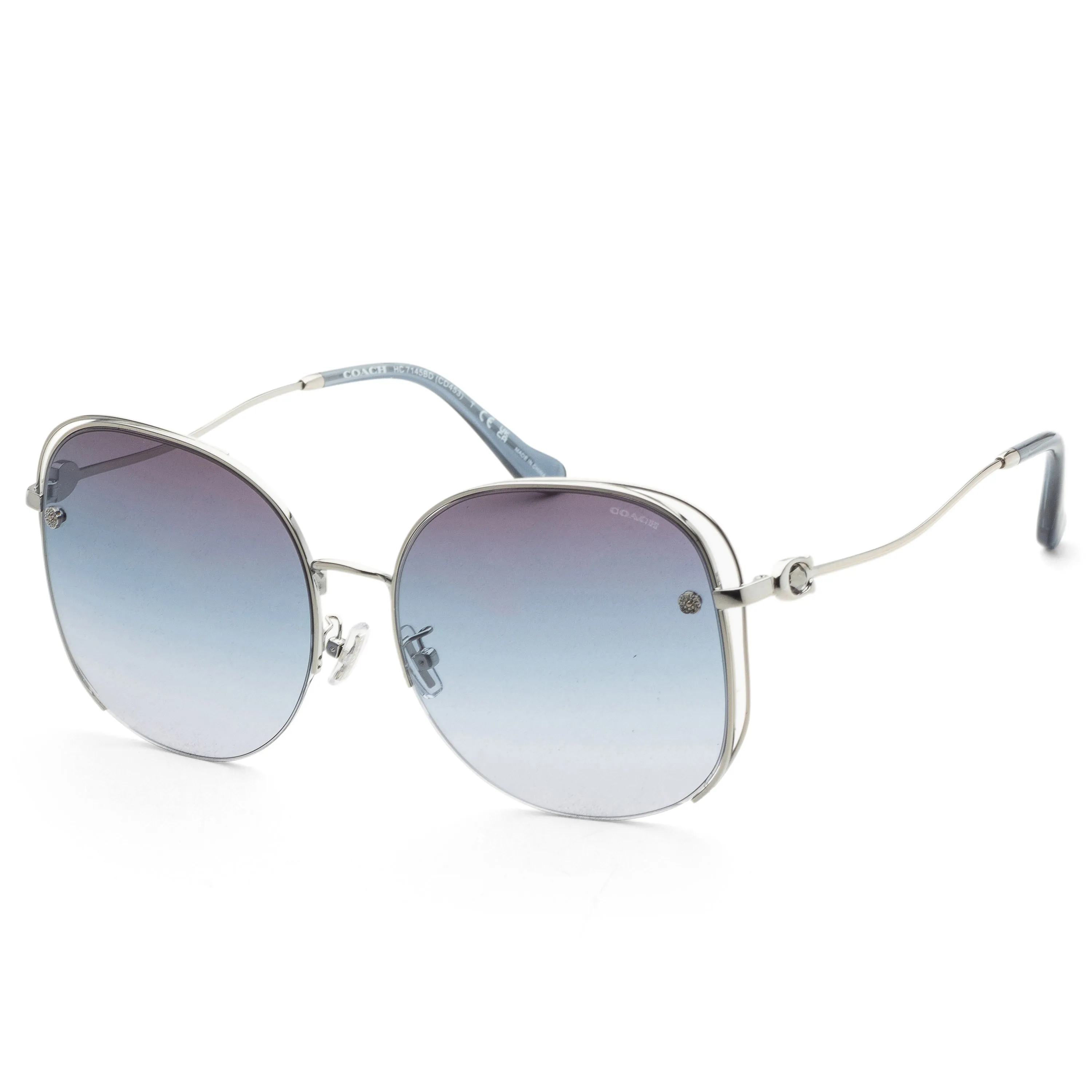 Coach Women's Fashion HC7145BD-90018H-60 60mm Shiny Silver Sunglasses sold by Ruumur