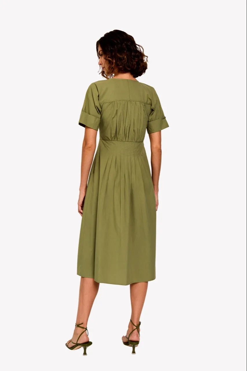 LOULOU DAMOUR Women's Cascais V Neck Pleated Dress sold by Ruumur product image thumbnail 4