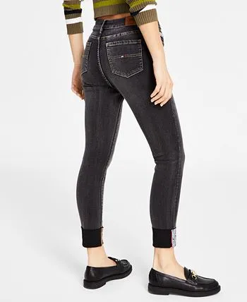 Tommy Jeans Women's Mid Rise Cuffed Skinny Jeans Gray Size 31 sold by Ruumur product image thumbnail 2