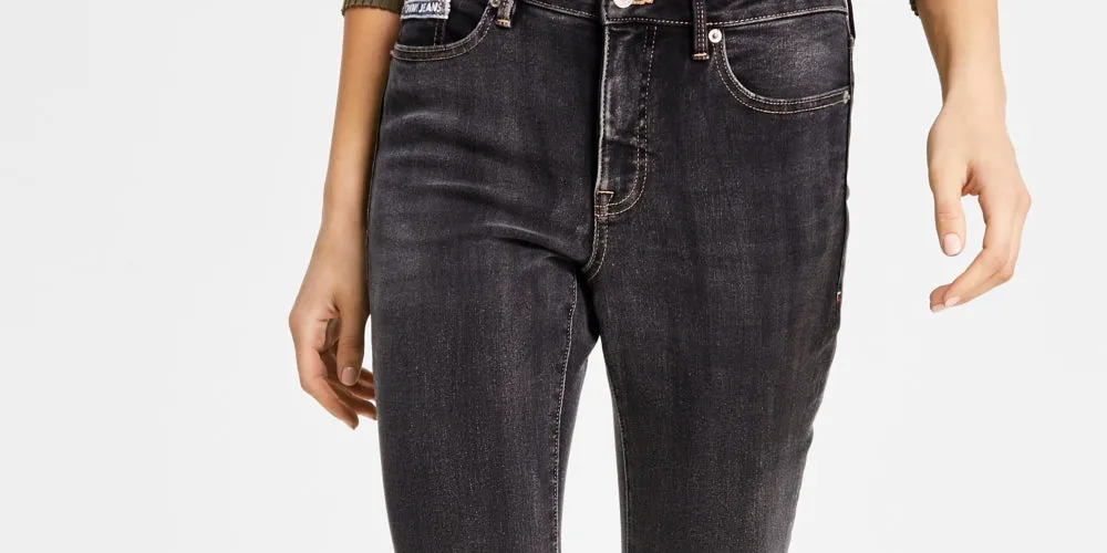 Tommy Jeans Women's Mid Rise Cuffed Skinny Jeans Gray Size 31 sold by Ruumur product image thumbnail 4