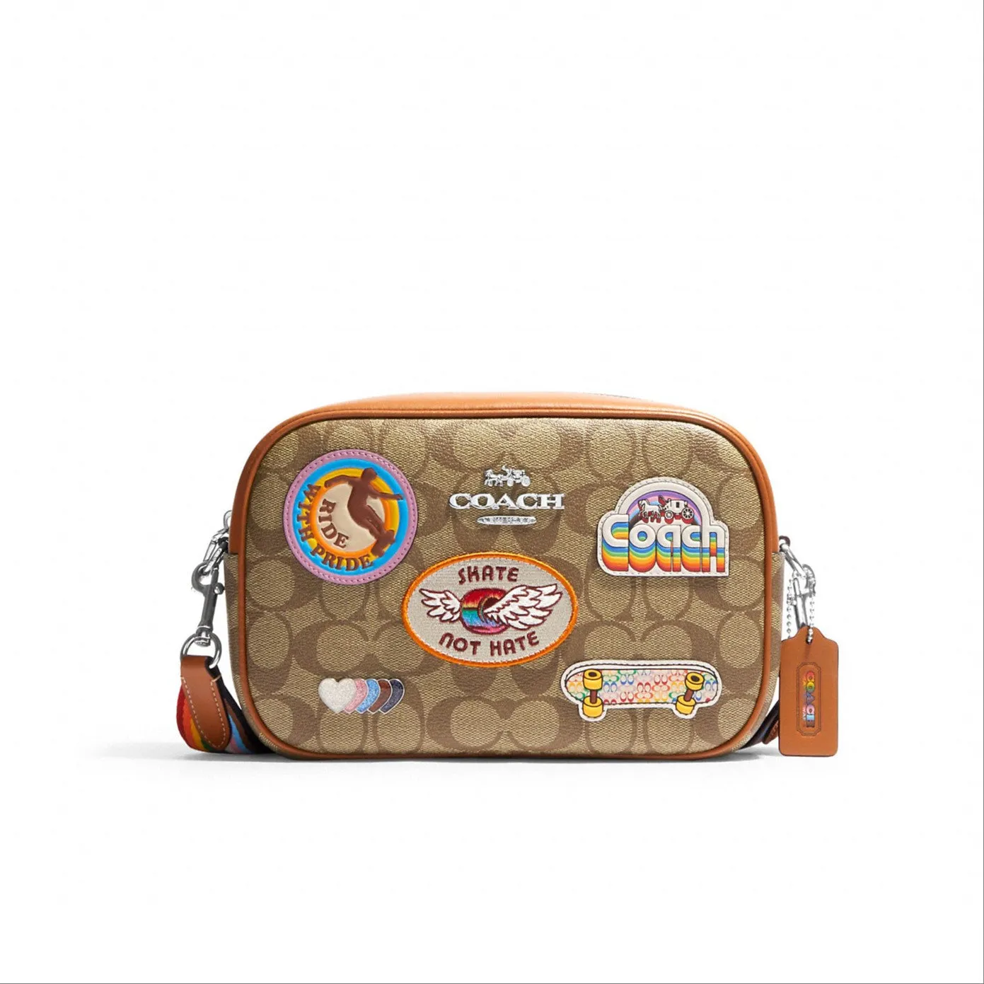 Coach Jamie Camera Bag In Signature Canvas With Patches sold by Ruumur