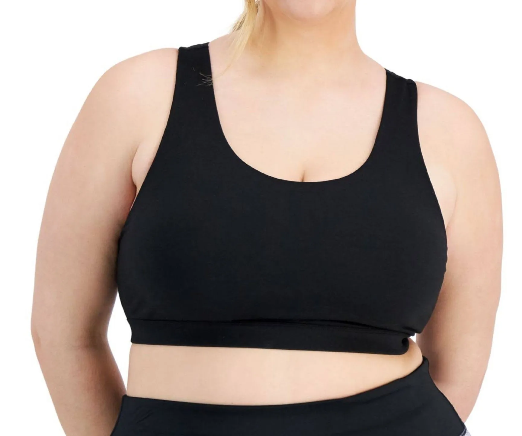 ID Ideology Women's Plus Sweat Set Sports Bra Black Size 1X sold by Ruumur product image thumbnail 3