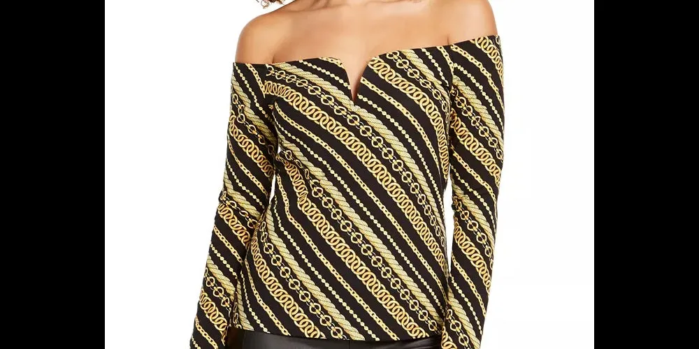 Thalia Sodi Women's Sweetheart-Neck Printed Top Black Size Medium sold by Ruumur product image thumbnail 2