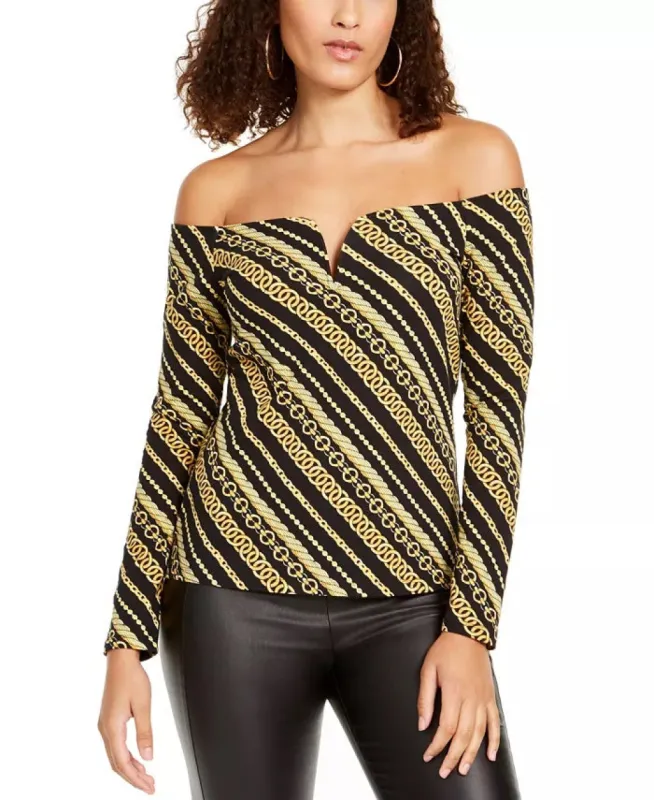 Thalia Sodi Women's Sweetheart-Neck Printed Top Black Size Medium sold by Ruumur