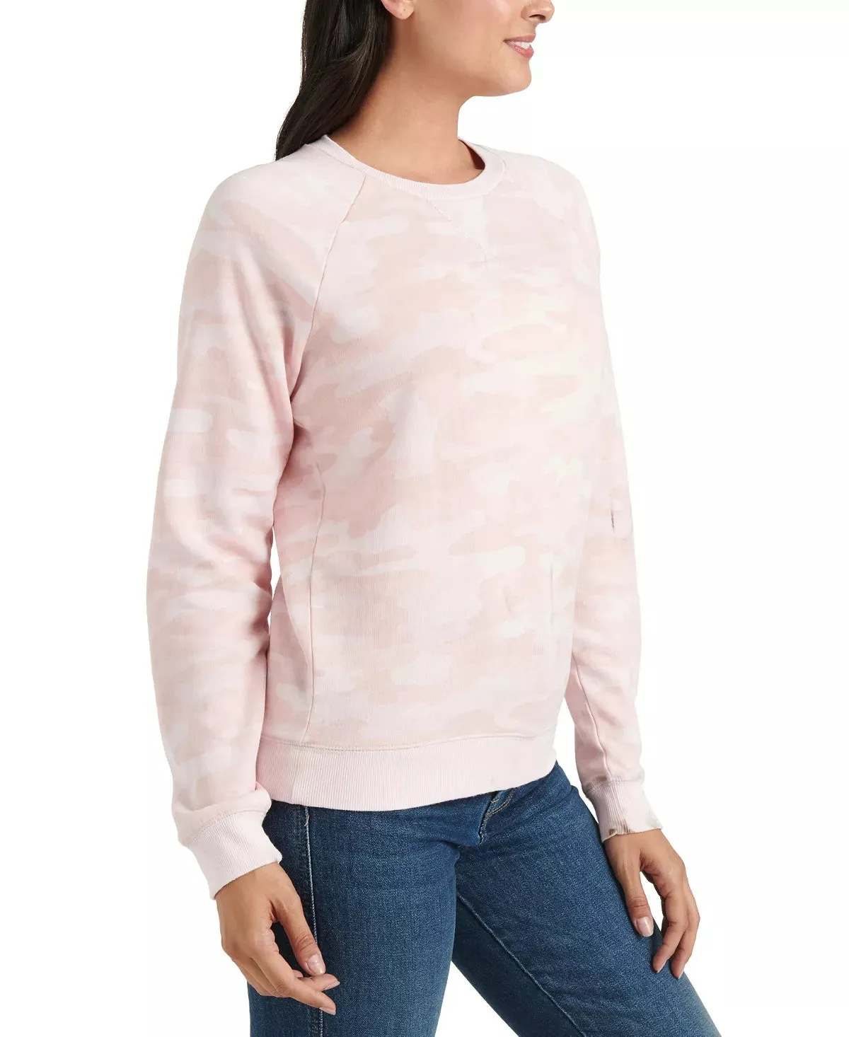 Lucky Brand Women's Camo-Print Cotton-Blend Sweatshirt Pink Size X-Small sold by Ruumur product image thumbnail 2