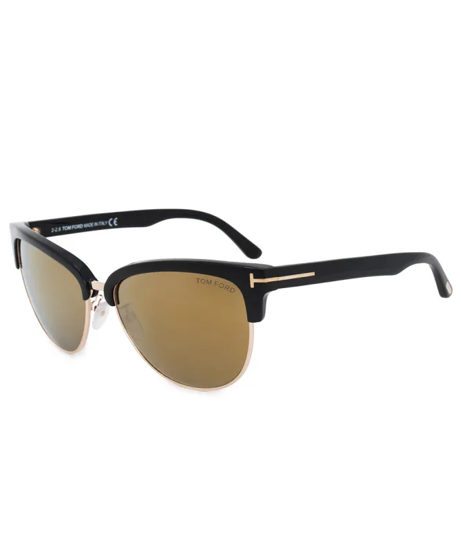 Tom Ford Fany Cat-Eye Sunglasses FT0368 01G 59 sold by Ruumur