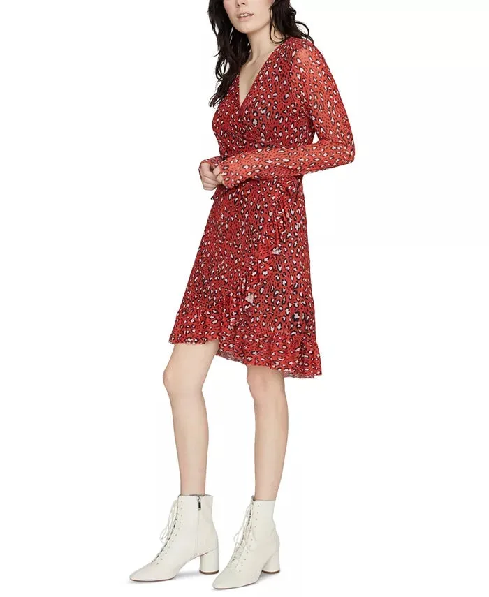 Sanctuary Women's Emma Print Long Sleeve Wrap Dress Red Size Medium sold by Ruumur product image thumbnail 3