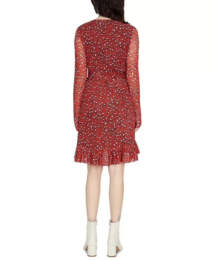 Sanctuary Women's Emma Print Long Sleeve Wrap Dress Red Size Medium sold by Ruumur product image thumbnail 2