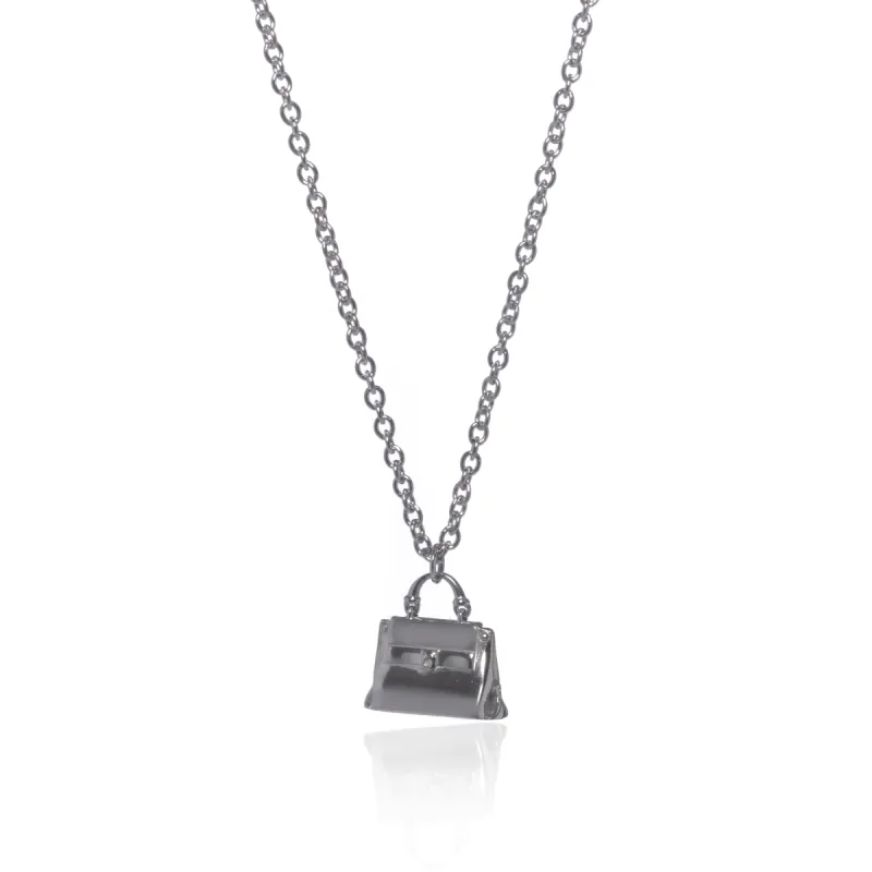 Salvatore Ferragamo Charms Sterling Silver Pendant Necklace 704716 made by Salvatore Ferragamo