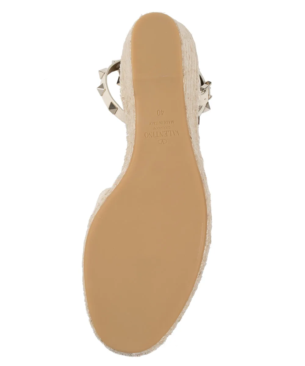 Valentino Light Ivory Rockstud Espadrille Wedge sold by Ruumur product image thumbnail 5