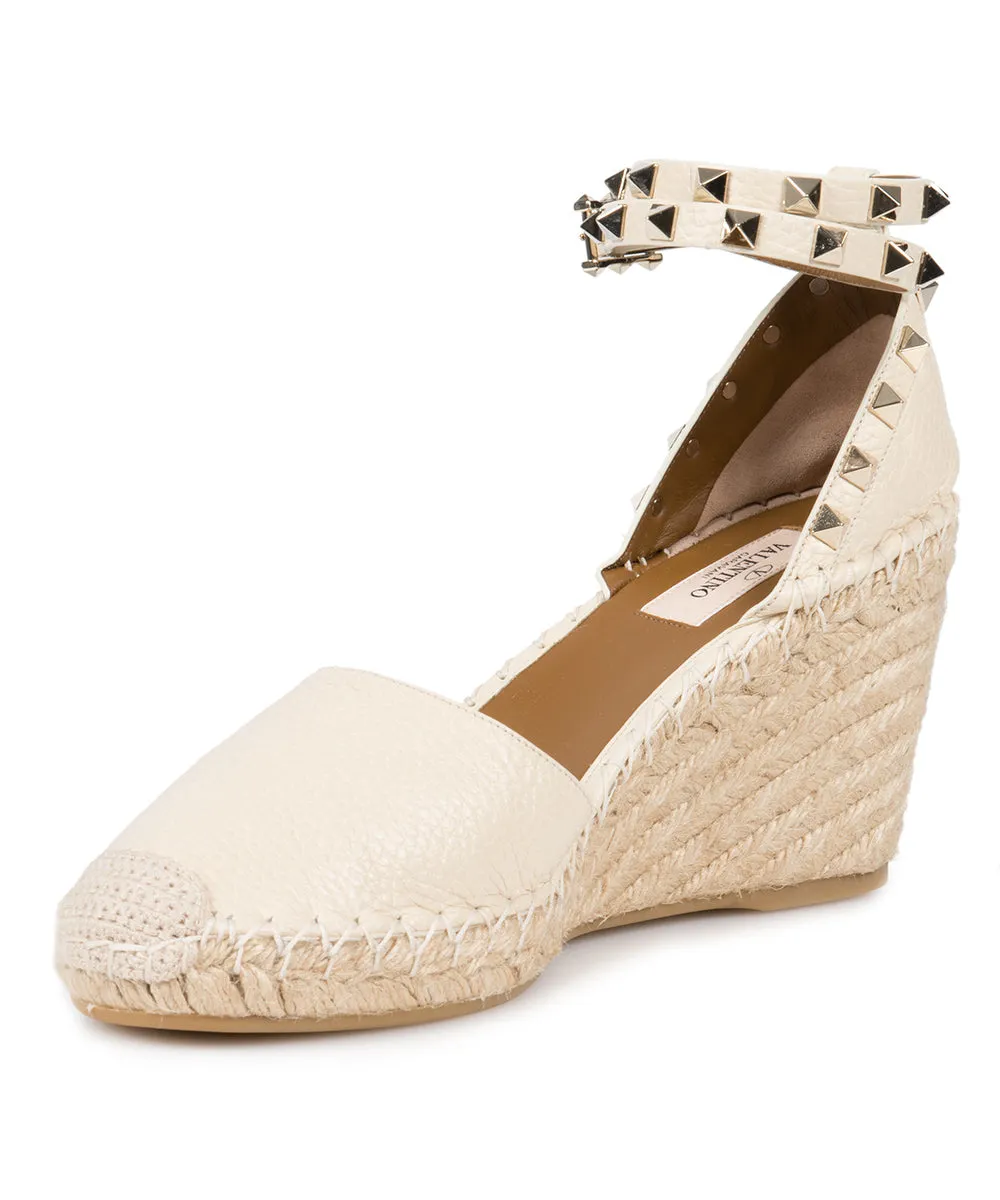 Valentino Light Ivory Rockstud Espadrille Wedge sold by Ruumur product image thumbnail 3