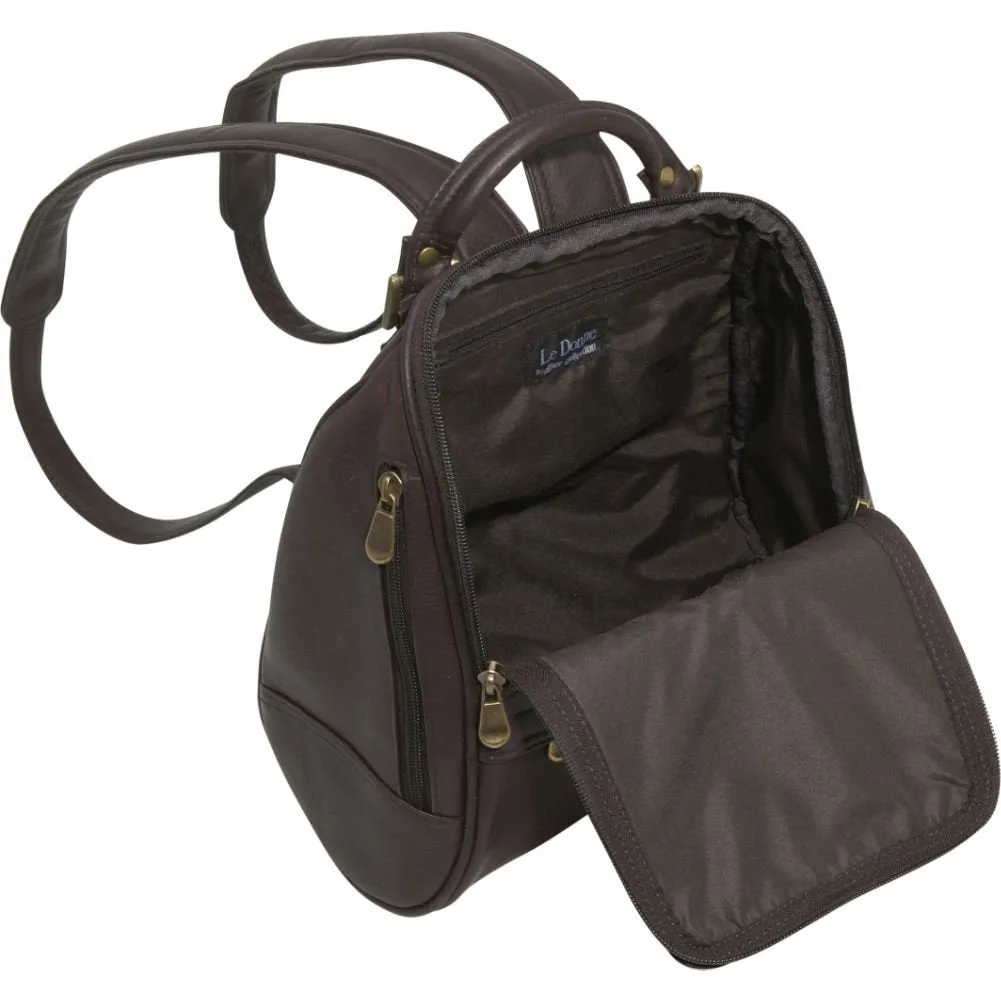 Le Donne Leather U Zip Mid Size Women's Backpack sold by Ruumur product image thumbnail 3