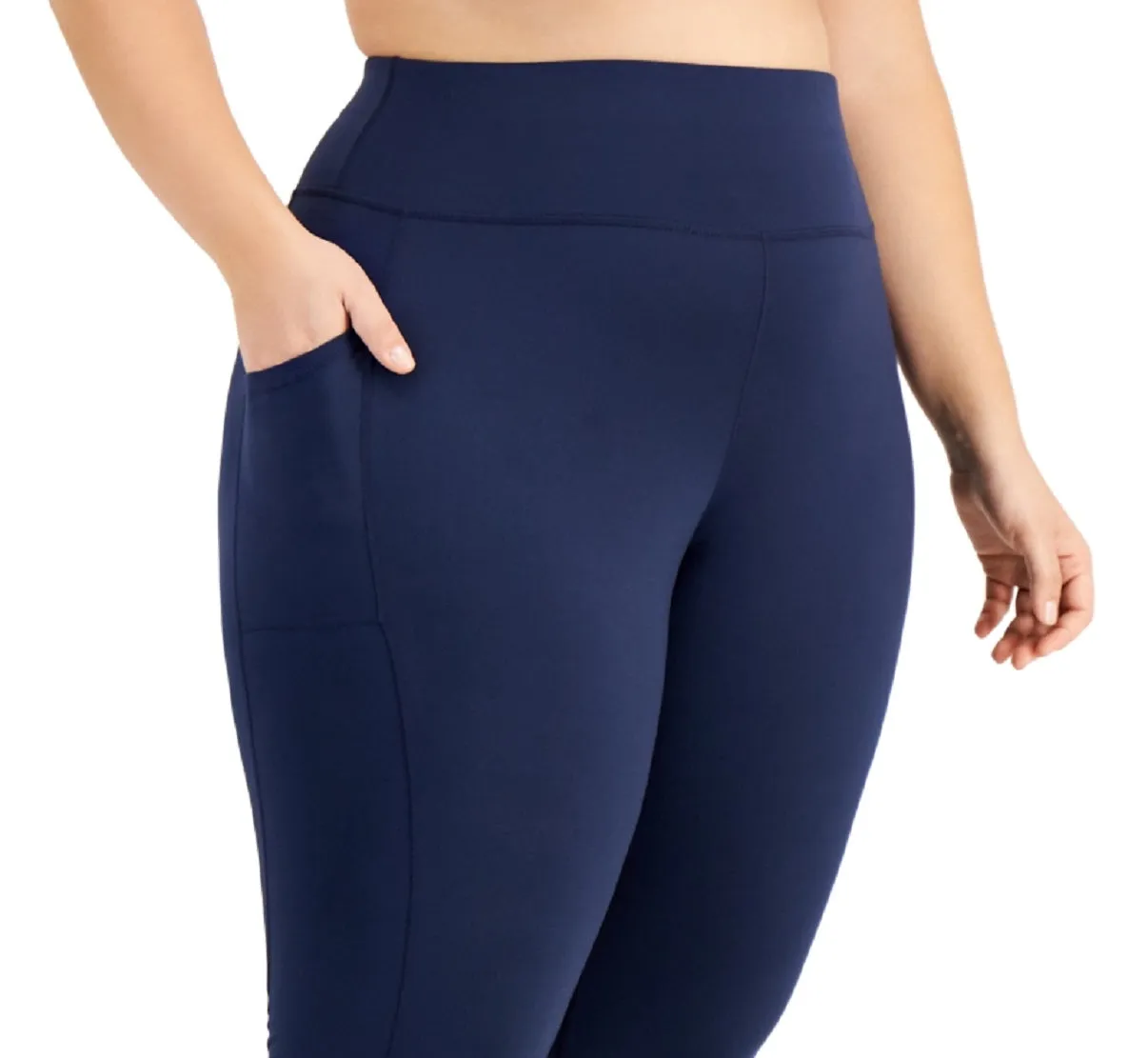 ID Ideology Women's Cropped Leggings Blue Size 2X sold by Ruumur product image thumbnail 2