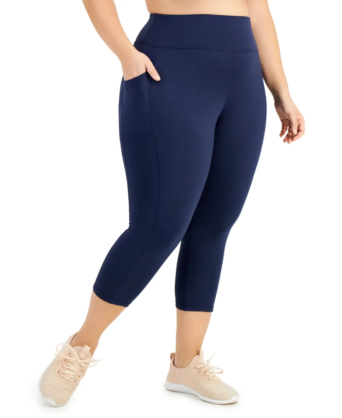 ID Ideology Women's Cropped Leggings Blue Size 2X sold by Ruumur