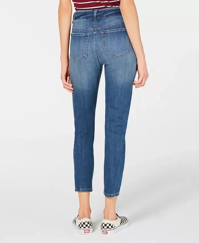 Vanilla Women's Star Belted Ankle Jeans Blue Size 3 sold by Ruumur product image thumbnail 2