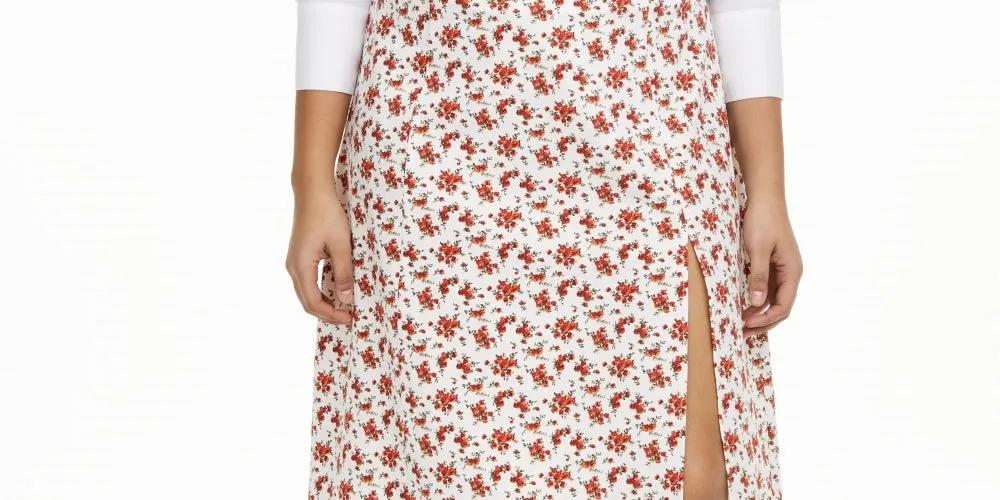 Danielle Bernstein Women's Plus Slip Skirt White/Red Size 1X sold by Ruumur product image thumbnail 2