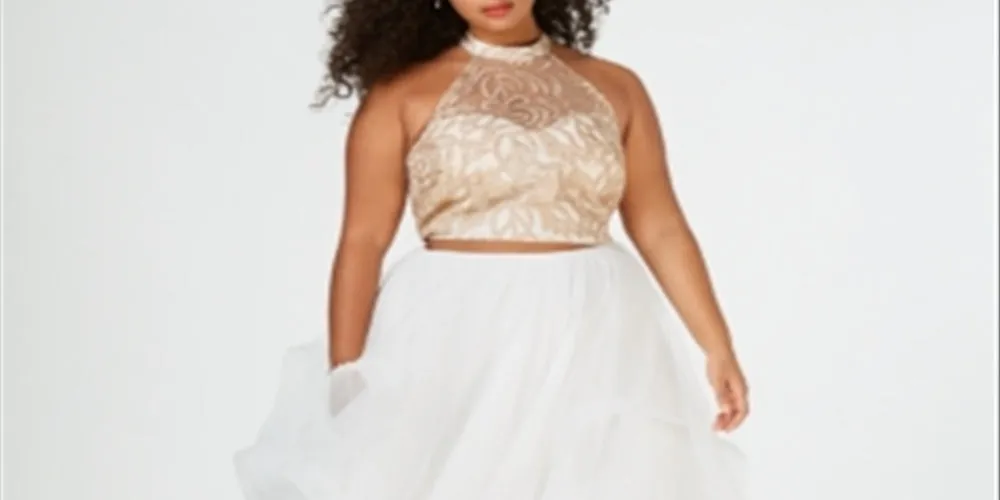 Say Yes To The Prom Women's Sleeveless Crop Top Top Brown Size 16W sold by Ruumur product image thumbnail 3