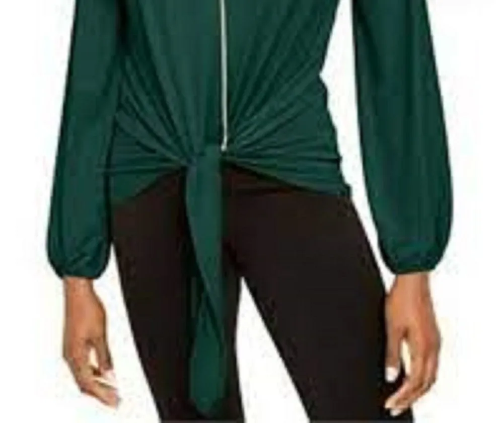 Thalia Sodi Women's Tie-Front Top Dark Green Size Medium sold by Ruumur product image thumbnail 3