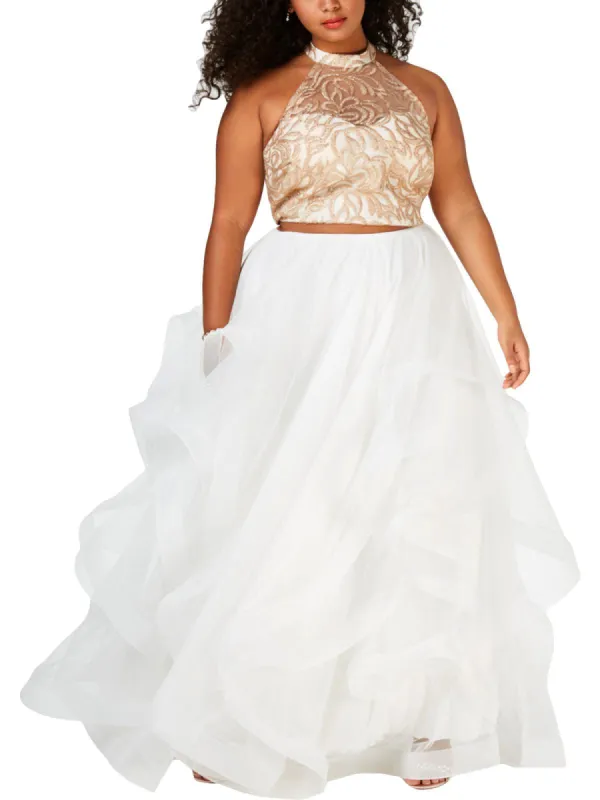 Say Yes To The Prom Women's Sleeveless Crop Top Top Brown Size 16W sold by Ruumur