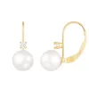 Splendid Pearls 14K Yellow Gold Diamond Earrings HOCPD-3YG sold by Ruumur